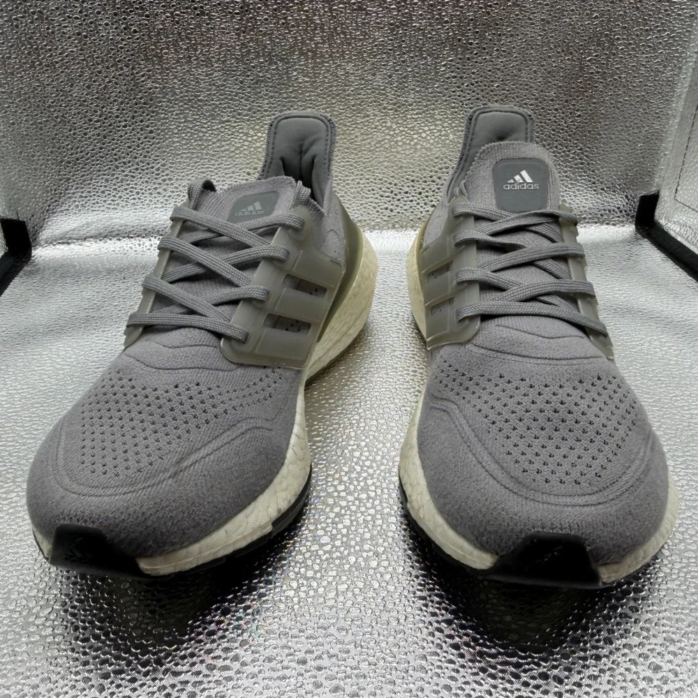 Size 7.5 Adidas Ultraboost 21 Running Shoes Mens Grey Good FY0381 Sneaker